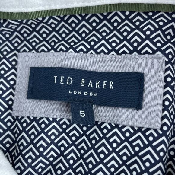 Ted Baker Mens Gray Polo Shirt Cotton/Modal Size 5 3883 - Picture 3 of 8